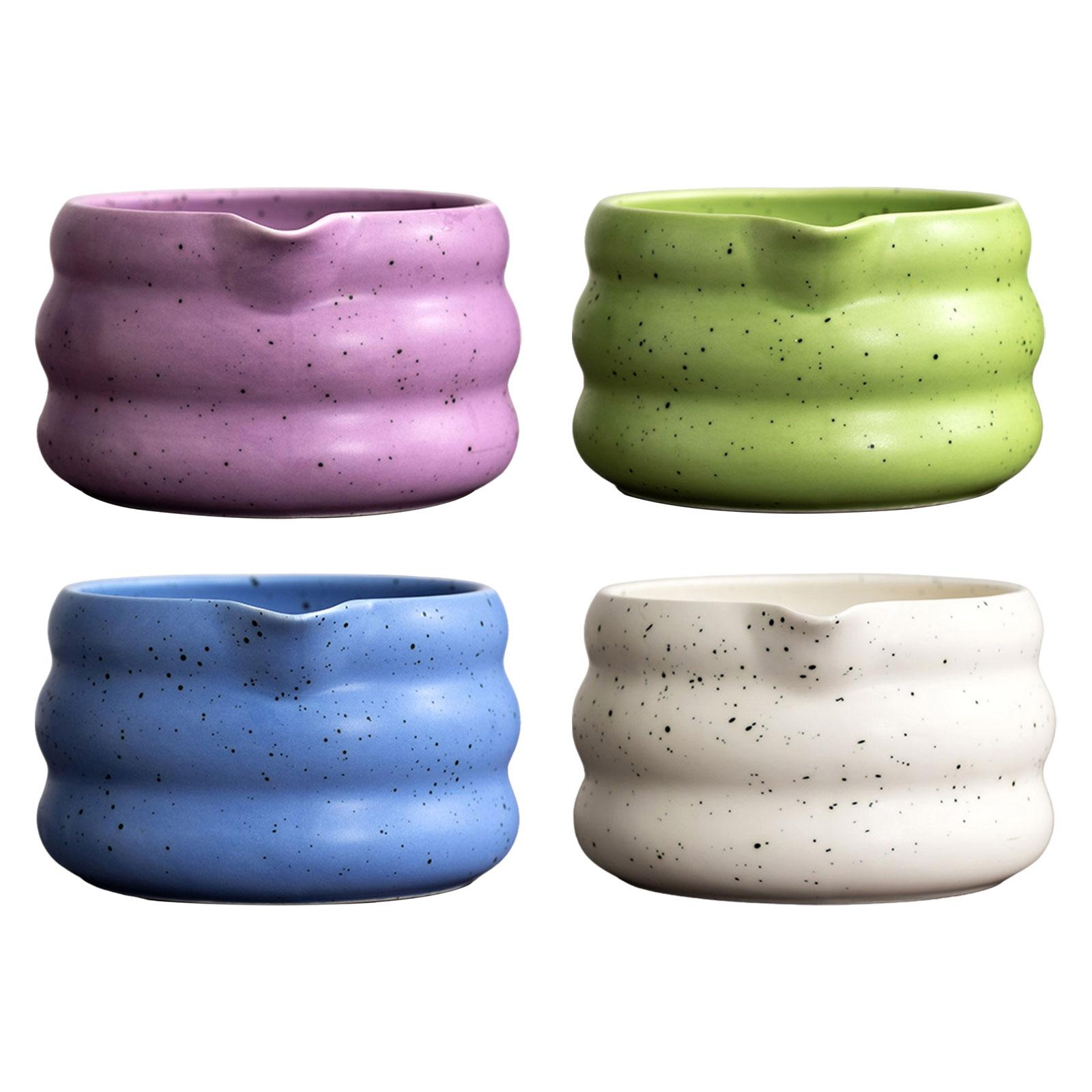 日本の抹茶茶碗 陶器の茶碗 注ぎ口付きでお手入れ簡単 茶道具 - Japanese Pottery のレビューと価格