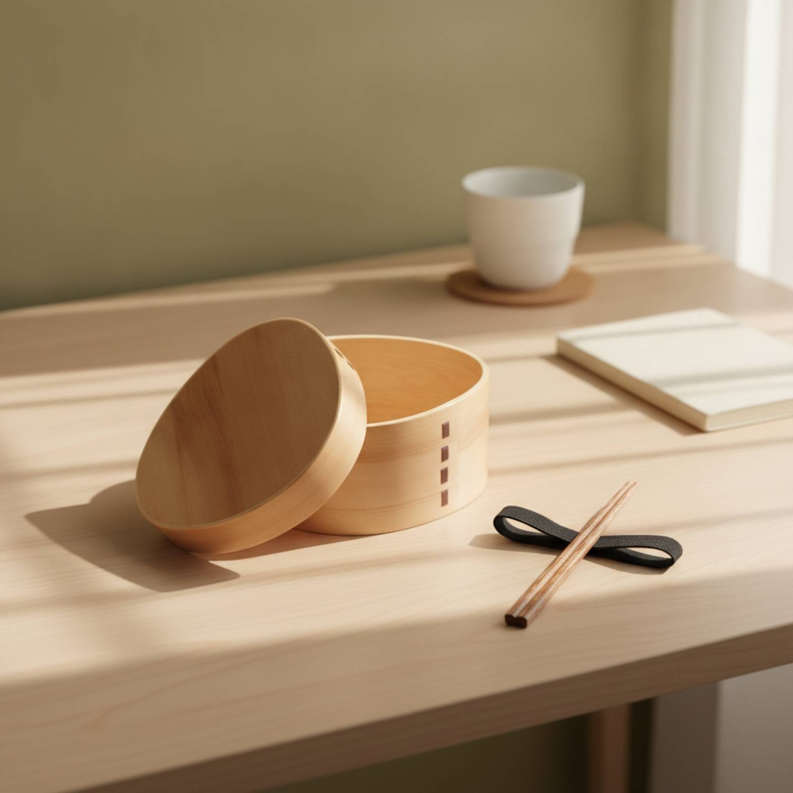 木製弁当箱 和風弁当箱 仕切り付き容器 伝統的な天然素材 オ - Bento Box のレビューと価格